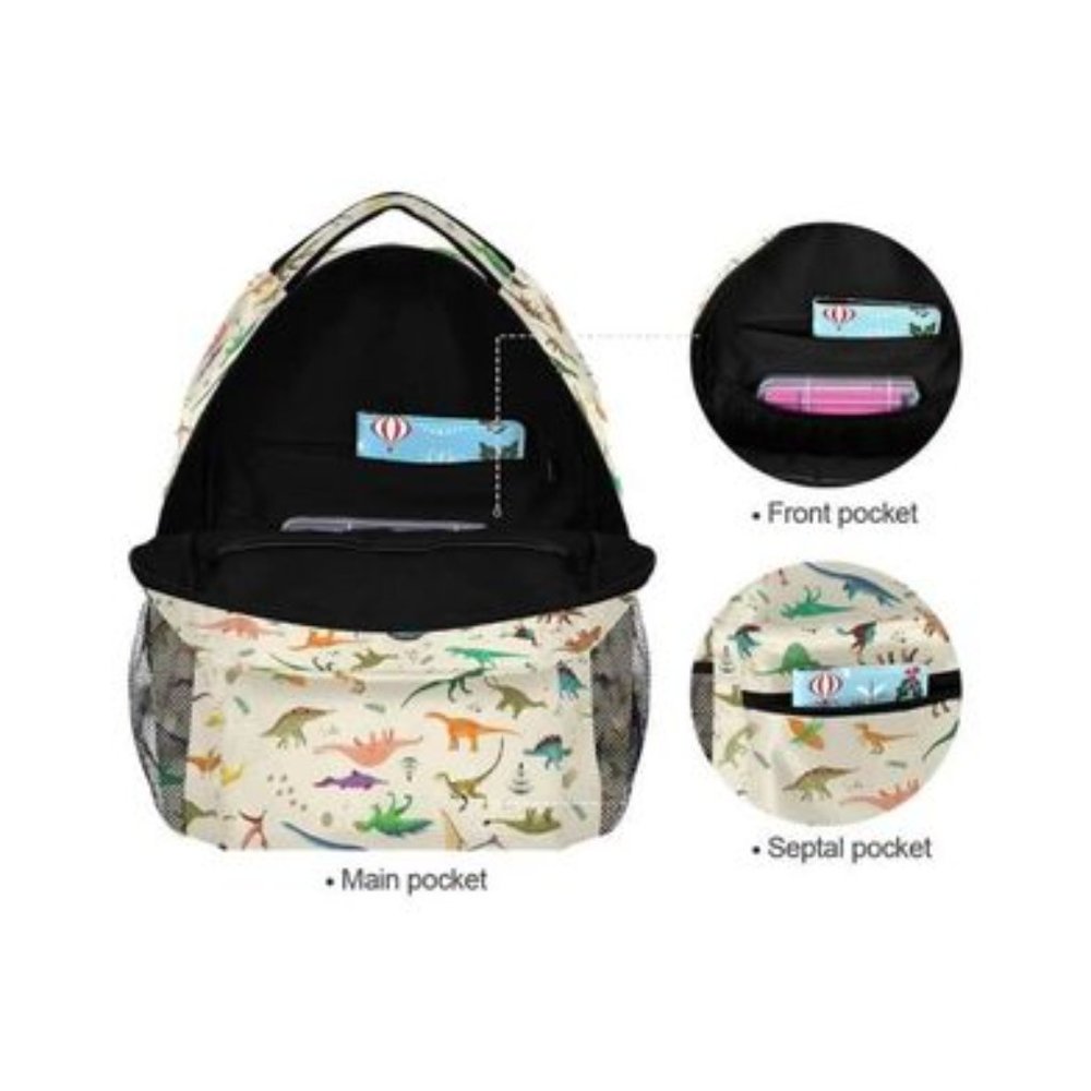 NEW Dinosaur Pattern Backpack School Bag NEW - Picture 4 of 7